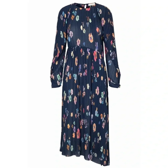 NWT STINE GOYA Luella Dress Flower Live at Night Size Small Color Blue - Picture 3 of 9